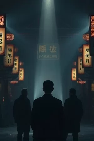 《长夜灯火录》竖版封面，主角立于码头灯下