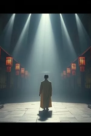 《第七次日落》竖版封面，橙红天际线