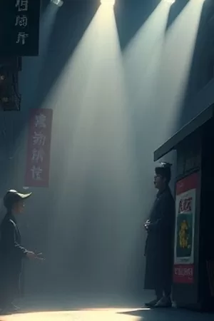 《深海回声线》竖版封面，深海探测器的灯光